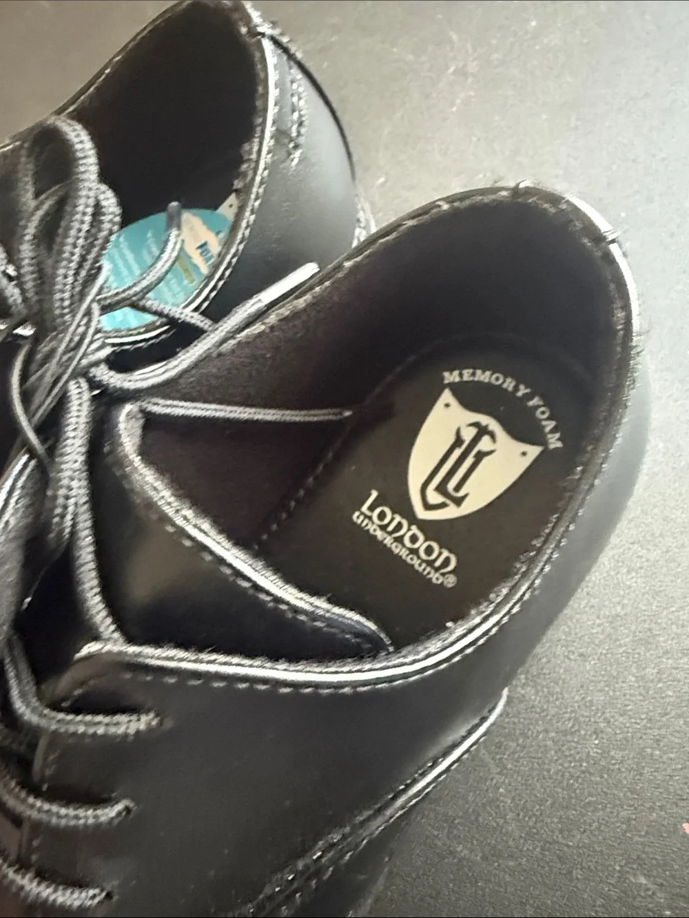 Kids Black Lace-Up Dress Shoes for Special Occasions